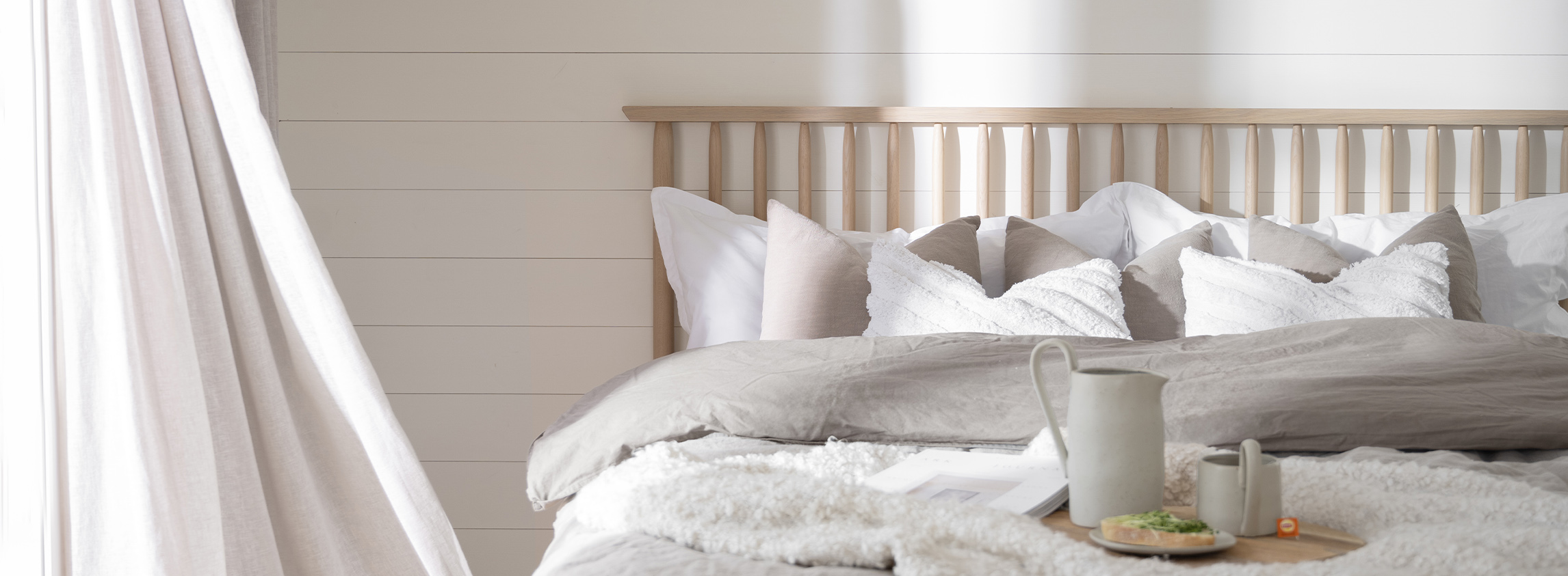 Riggins headboard white wash.