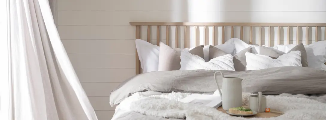 Riggins headboard white wash.