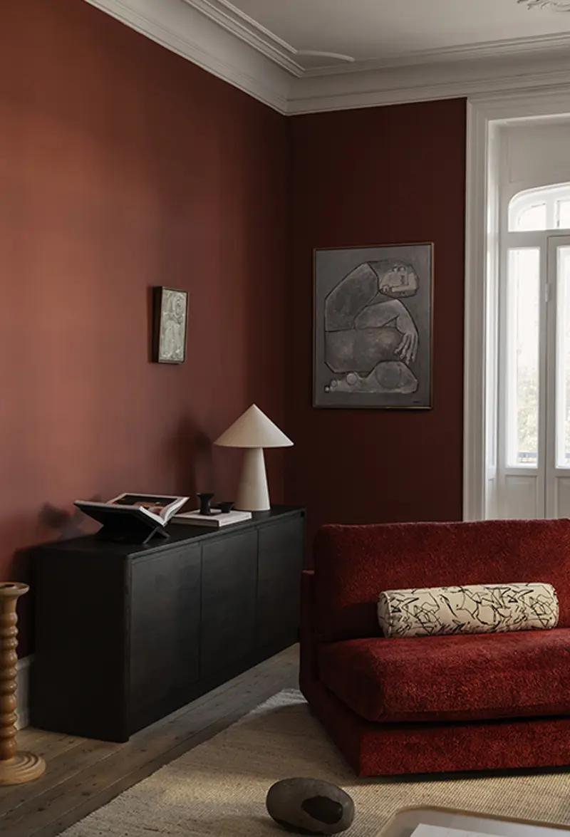 Melstone sideboard brown duncan red lounge chair.