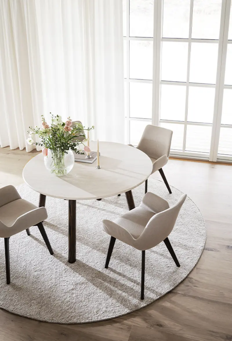 auckland round carpet taransay dining table round.