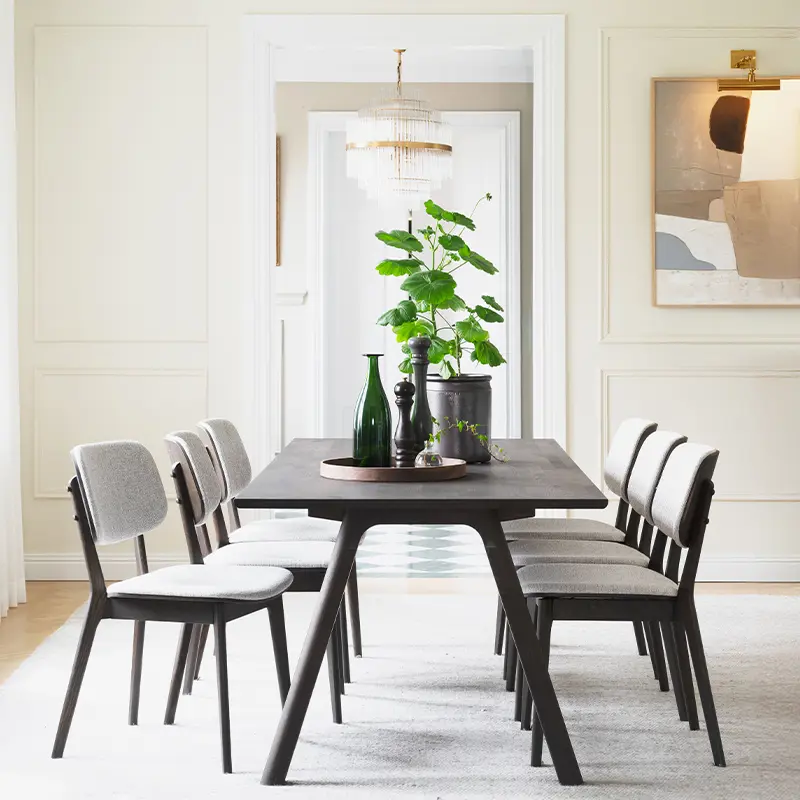 Clapperton dining table brown.