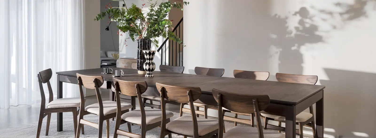 Gardner dining table rodham chair.