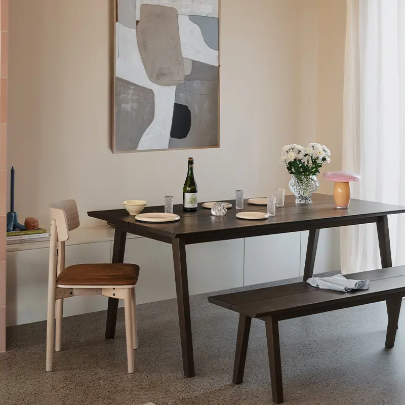 Melfort dining table brown oak.