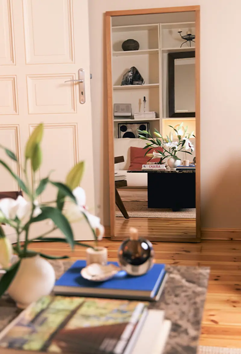 Confetti mirror brooksville coffee table.