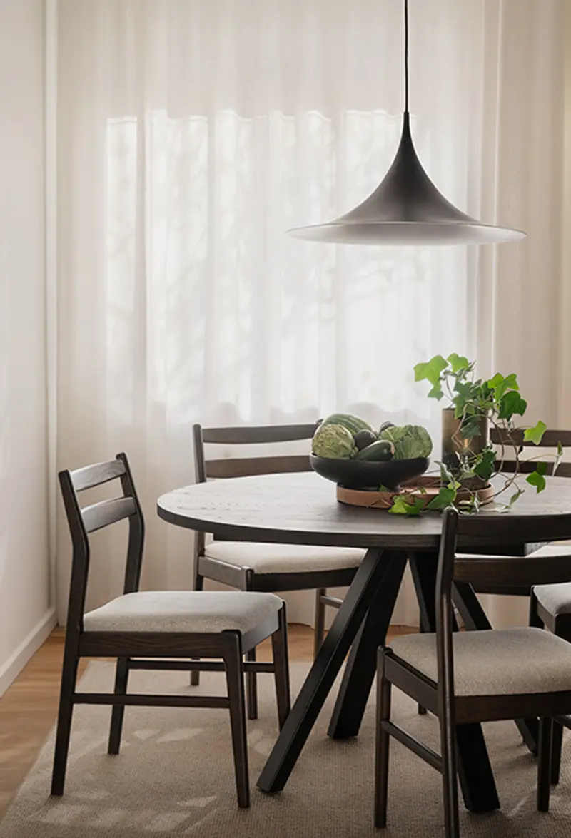 Maddock dining table kerwin dining chair brown.