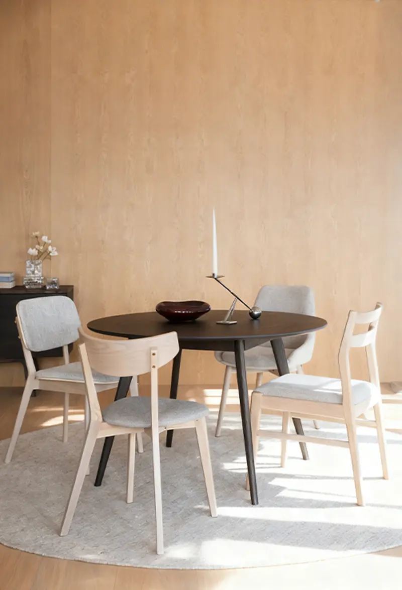 Dining chairs white wash yumi dining table brown.
