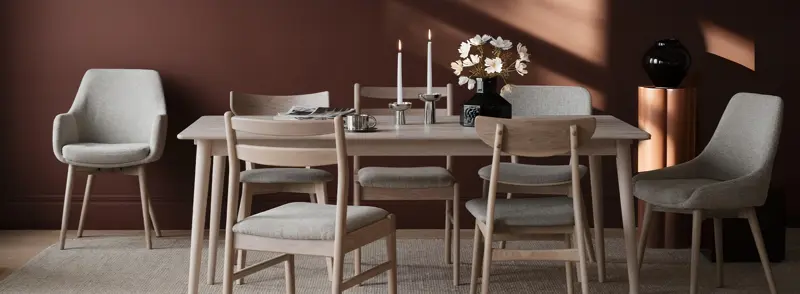 Mixed chairs dining table tyler white wash.