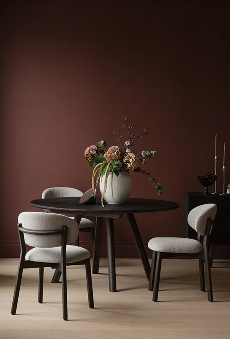 Clapperton dining table brown patterson dining chair.
