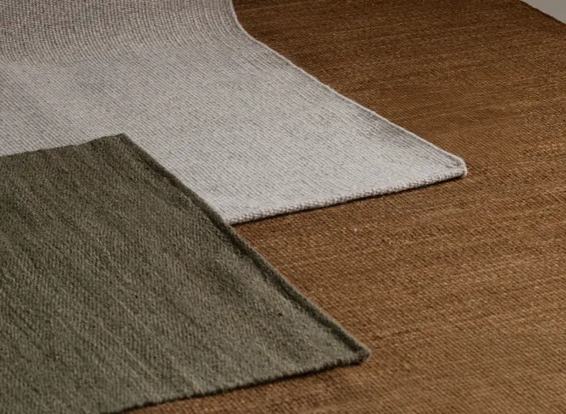 carpets green beige brown yellow.