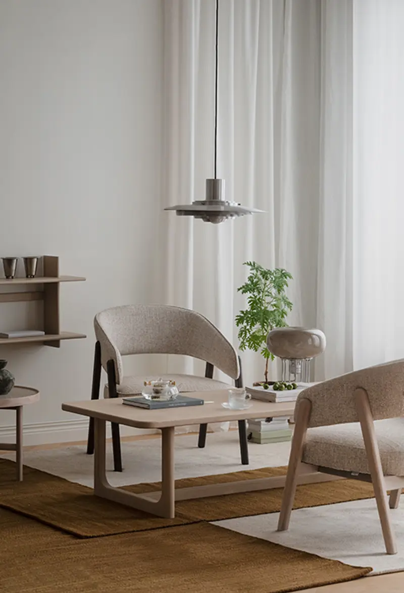 Barnaby lounge chair driscoll coffee table.