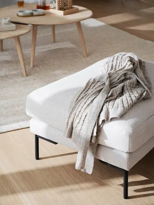 Corwin foot stool beige 129152.
