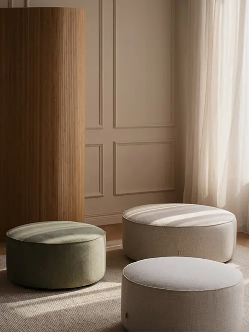 Joplin foot stool beige green 148760.