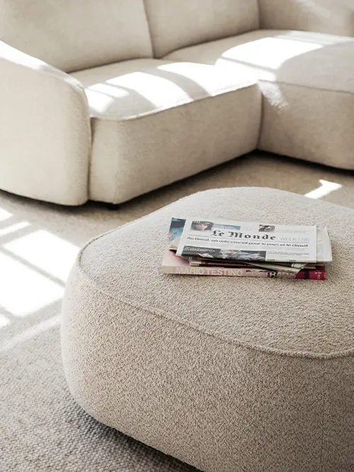 Norris foot stool beige 124565.