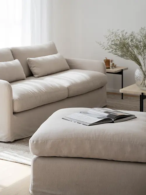 Peyton foot stool beige 125910.