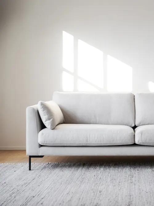 Corwin sofa beige black legs 129150.