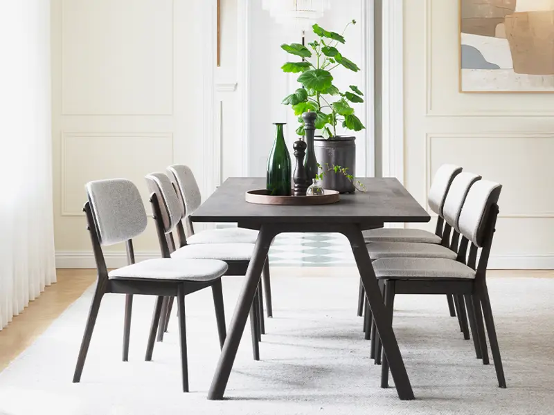 Clapperton dining table barrett dining chair brown.