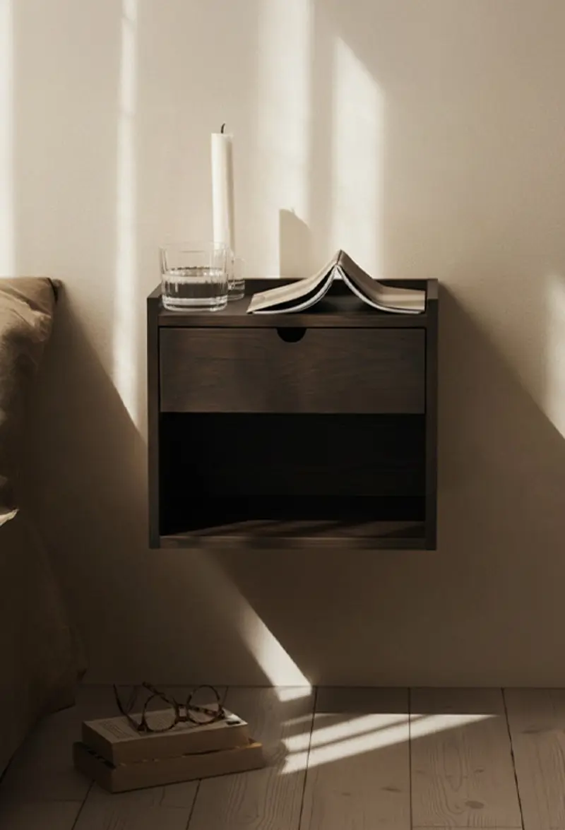 Hillmond bedside table brown.