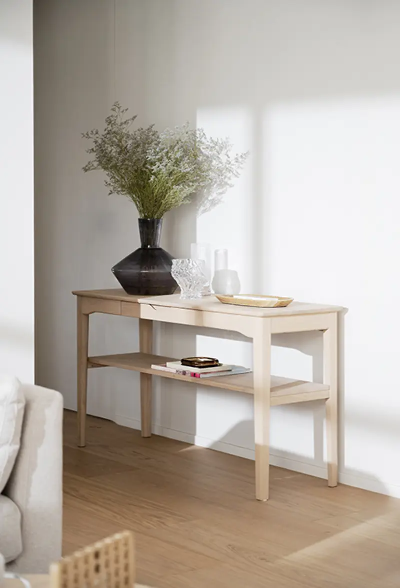 markham console table in whitewash