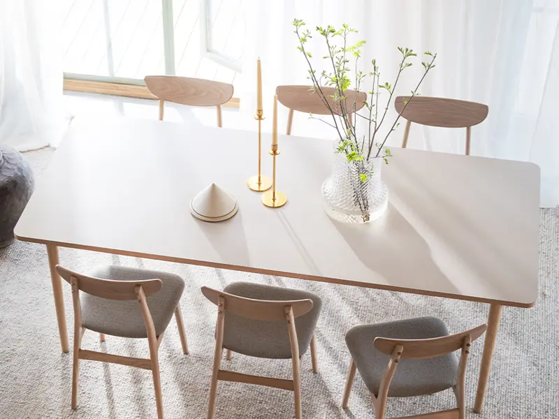Fairmount dining table beige rodham dining chair grey.