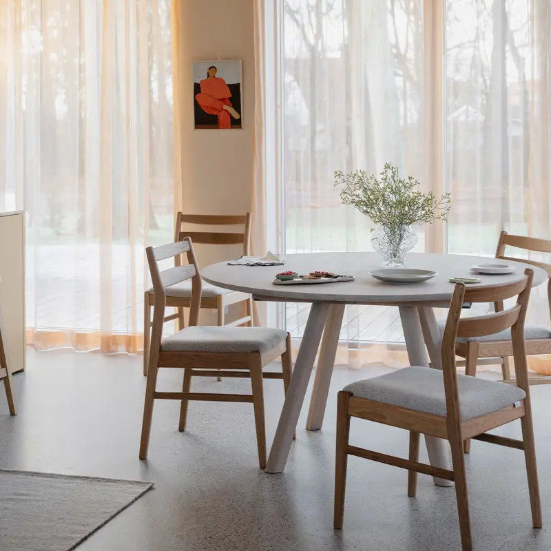 Clapperton dining table white wash kerwin dining chair oak.