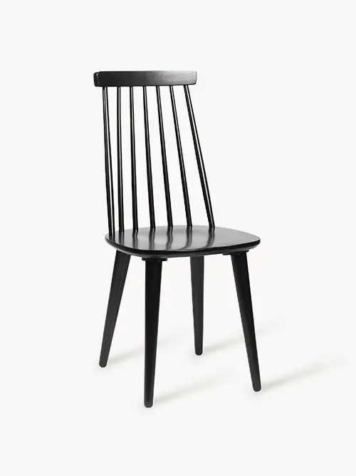 Lotta chair black fcfaf8.